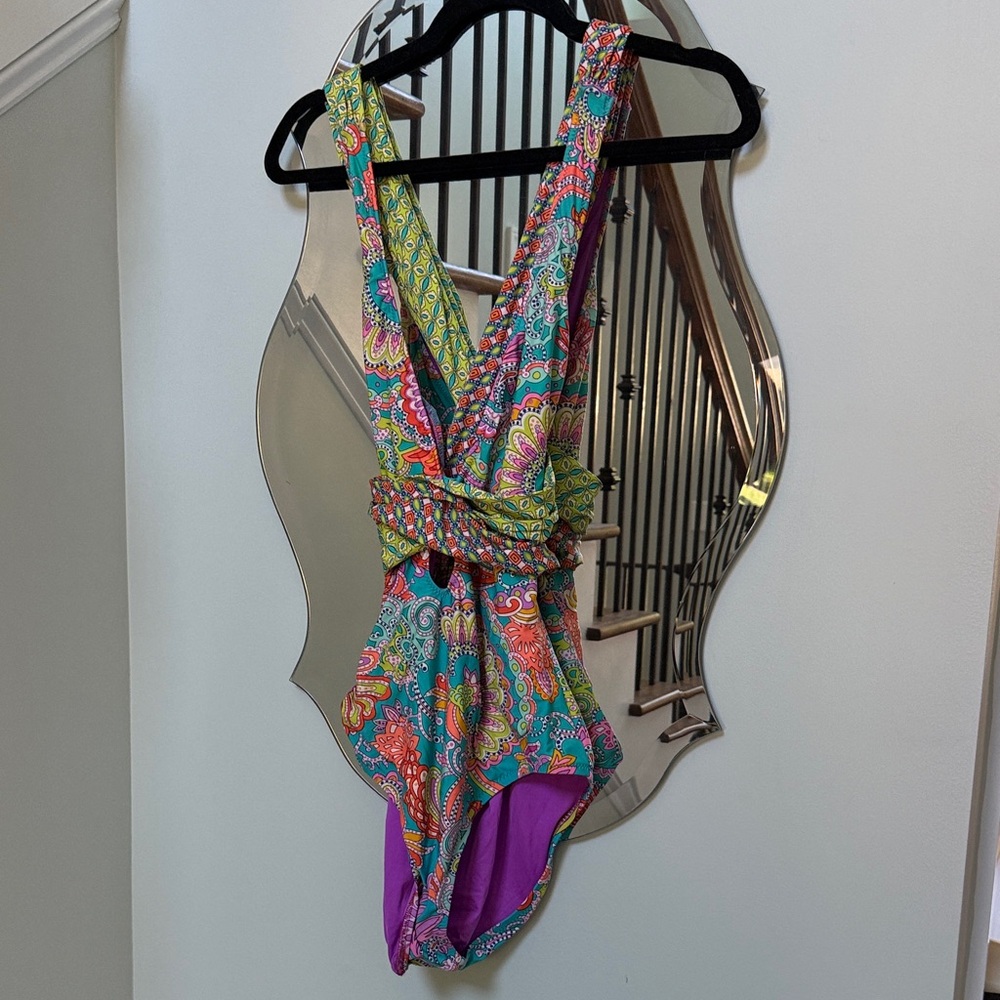 Trina Turk Multicolor Paisley One-Piece Swimsuit